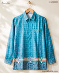 Kemeja Lengan Panjang Batik Tangerang Motif Jembatan Berendeng LS082603 - Menik Batik