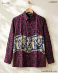 Kemeja Lengan Panjang Batik Tangerang Motif Gambang Kromong LS082605 - Menik Batik